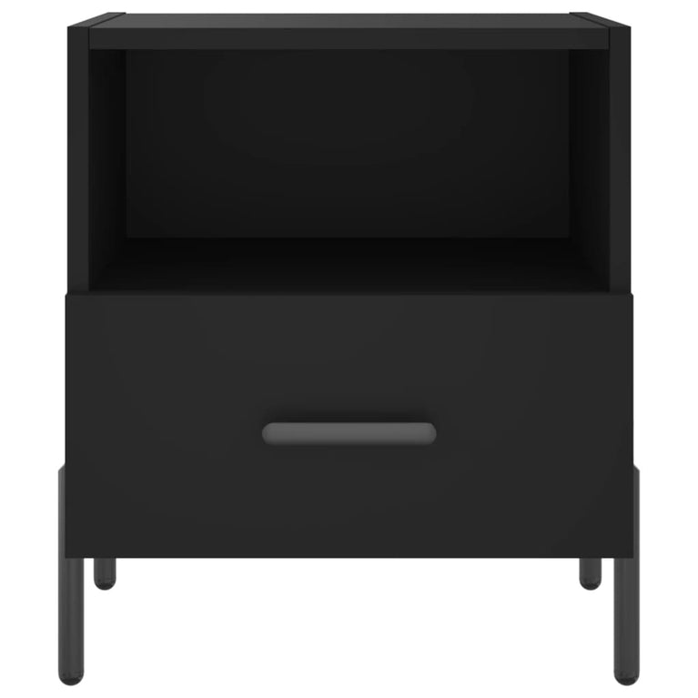 Nachtkastjes 2 st 40x35x47,5 cm bewerkt hout zwart MeubelReus