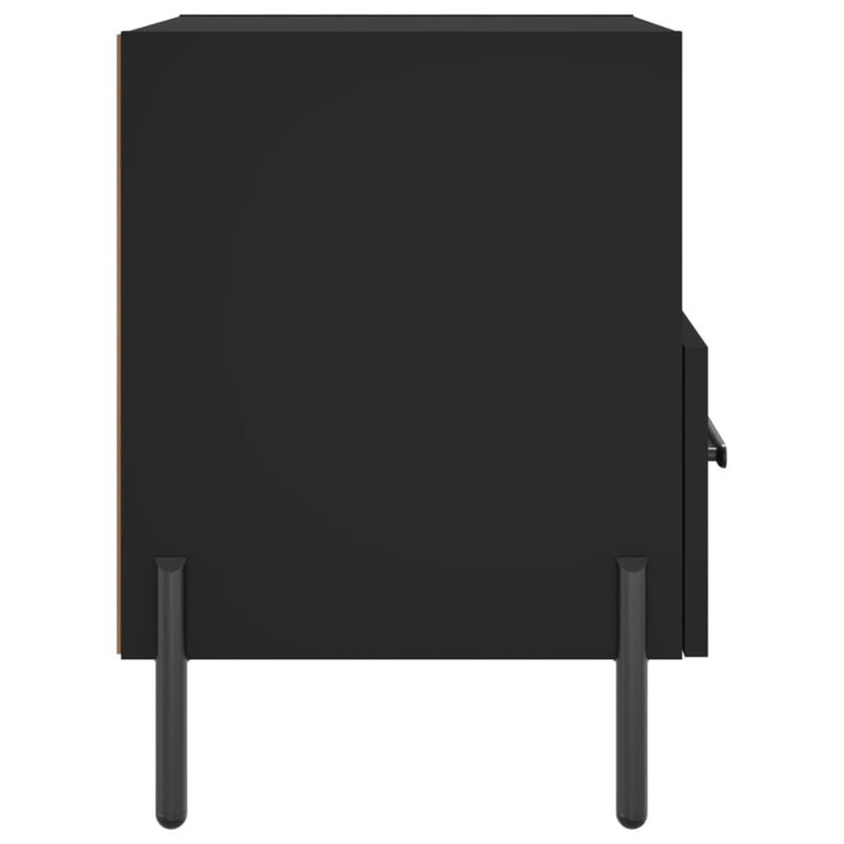 Nachtkastjes 2 st 40x35x47,5 cm bewerkt hout zwart MeubelReus