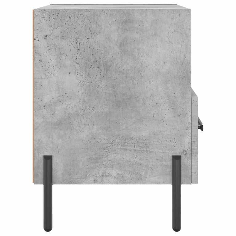 Nachtkastje 40x35x47,5 cm bewerkt hout betongrijs MeubelReus