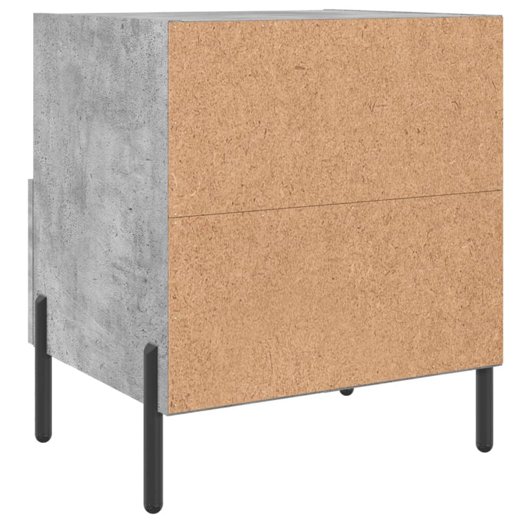 Nachtkastje 40x35x47,5 cm bewerkt hout betongrijs MeubelReus