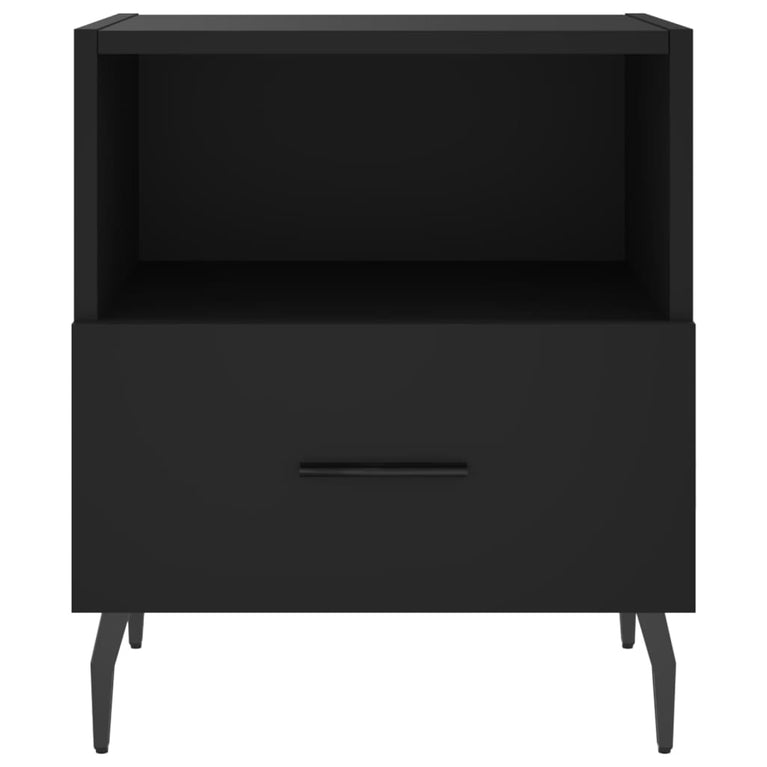 Nachtkastjes 2 st 40x35x47,5 cm bewerkt hout zwart MeubelReus