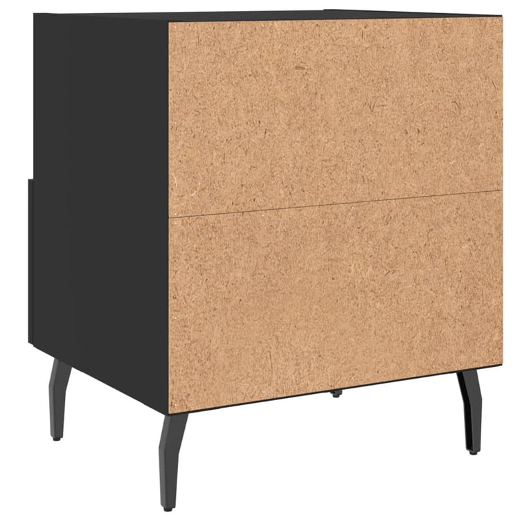 Nachtkastjes 2 st 40x35x47,5 cm bewerkt hout zwart MeubelReus