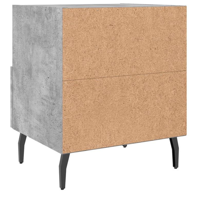 Nachtkastje 40x35x47,5 cm bewerkt hout betongrijs MeubelReus