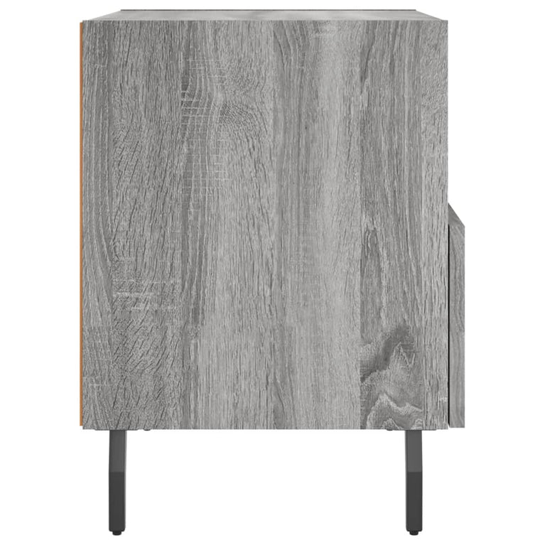 Nachtkastje 40x35x47,5 cm bewerkt hout grijs sonoma eikenkleur MeubelReus