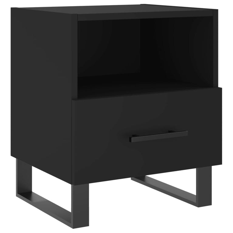 Nachtkastjes 2 st 40x35x47,5 cm bewerkt hout zwart MeubelReus