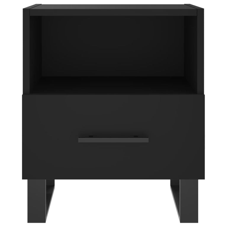 Nachtkastjes 2 st 40x35x47,5 cm bewerkt hout zwart MeubelReus