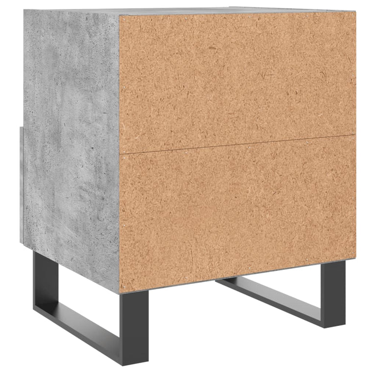 Nachtkastje 40x35x47,5 cm bewerkt hout betongrijs MeubelReus