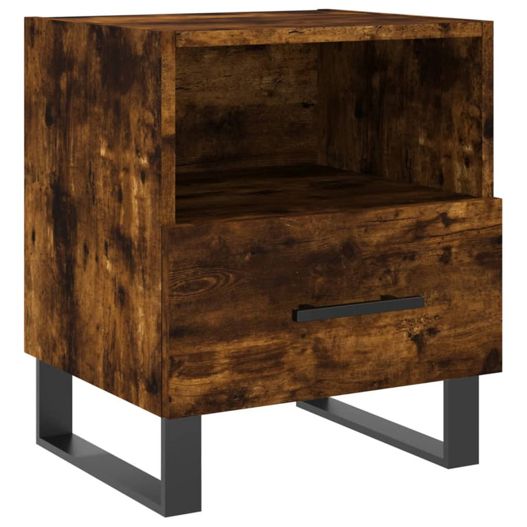 Nachtkastjes 2 st 40x35x47,5 cm bewerkt hout gerookt eikenkleur MeubelReus