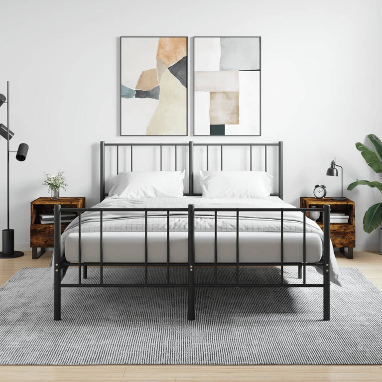 Nachtkastjes 2 st 40x35x47,5 cm bewerkt hout gerookt eikenkleur MeubelReus