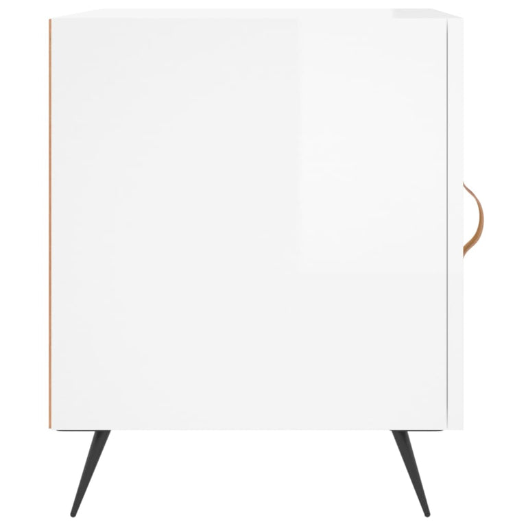Nachtkastjes 2 st 40x40x50 cm bewerkt hout hoogglans wit MeubelReus