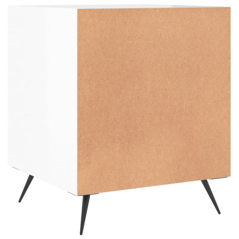 Nachtkastjes 2 st 40x40x50 cm bewerkt hout hoogglans wit MeubelReus