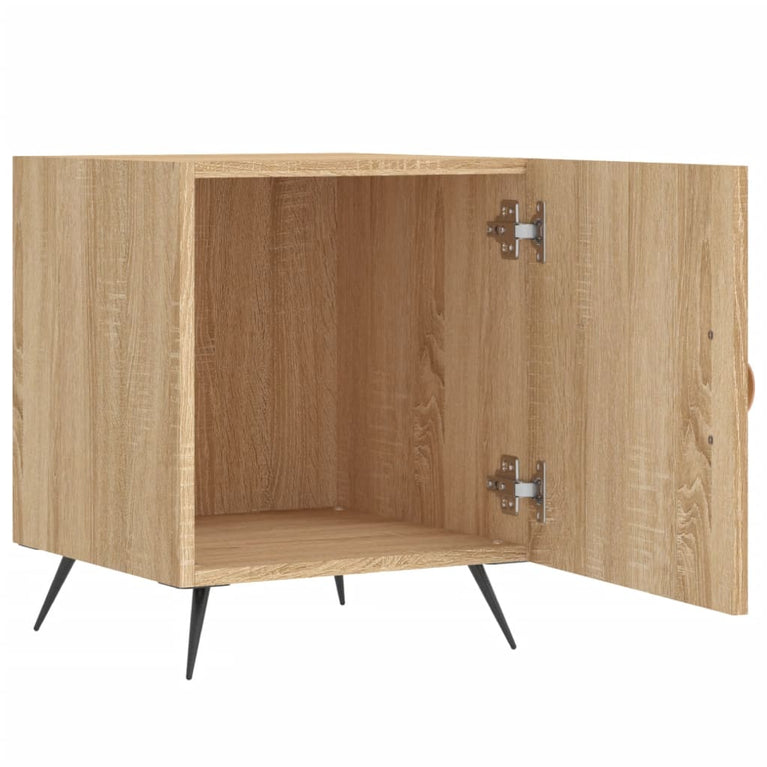 Nachtkastjes 2 st 40x40x50 cm bewerkt hout sonoma eikenkleurig MeubelReus