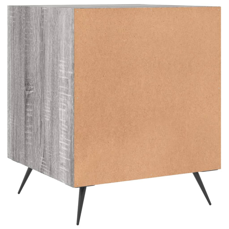 Nachtkastjes 2 st 40x40x50 cm bewerkt hout grijs sonoma eiken MeubelReus