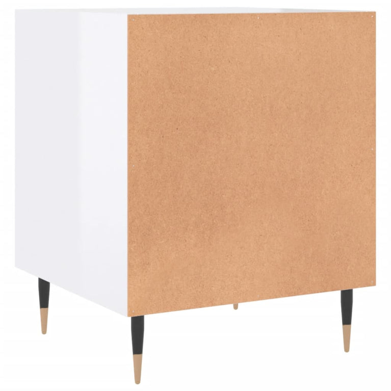 Nachtkastjes 2 st 40x40x50 cm bewerkt hout hoogglans wit MeubelReus