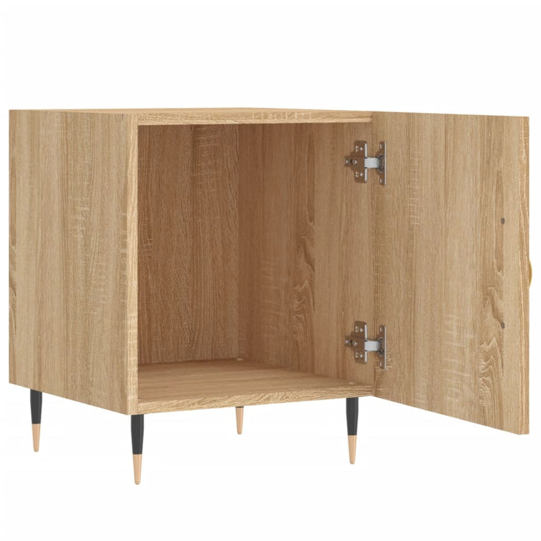Nachtkastjes 2 st 40x40x50 cm bewerkt hout sonoma eikenkleurig MeubelReus