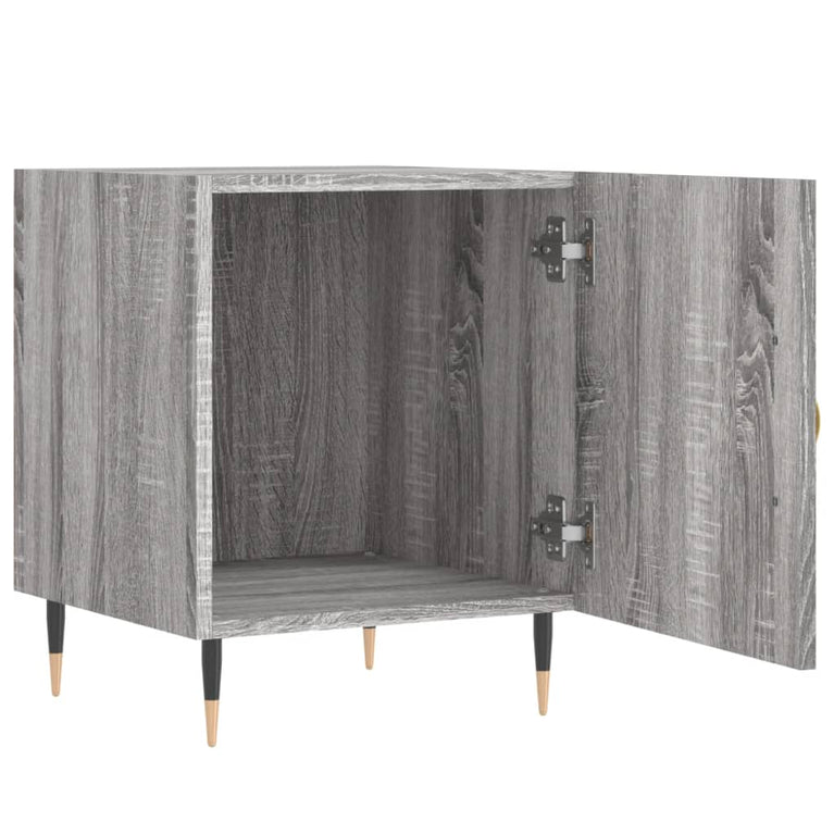 Nachtkastjes 2 st 40x40x50 cm bewerkt hout grijs sonoma eiken MeubelReus