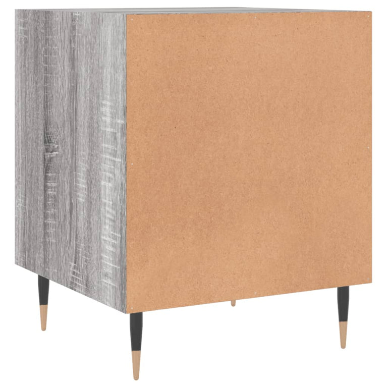Nachtkastjes 2 st 40x40x50 cm bewerkt hout grijs sonoma eiken MeubelReus