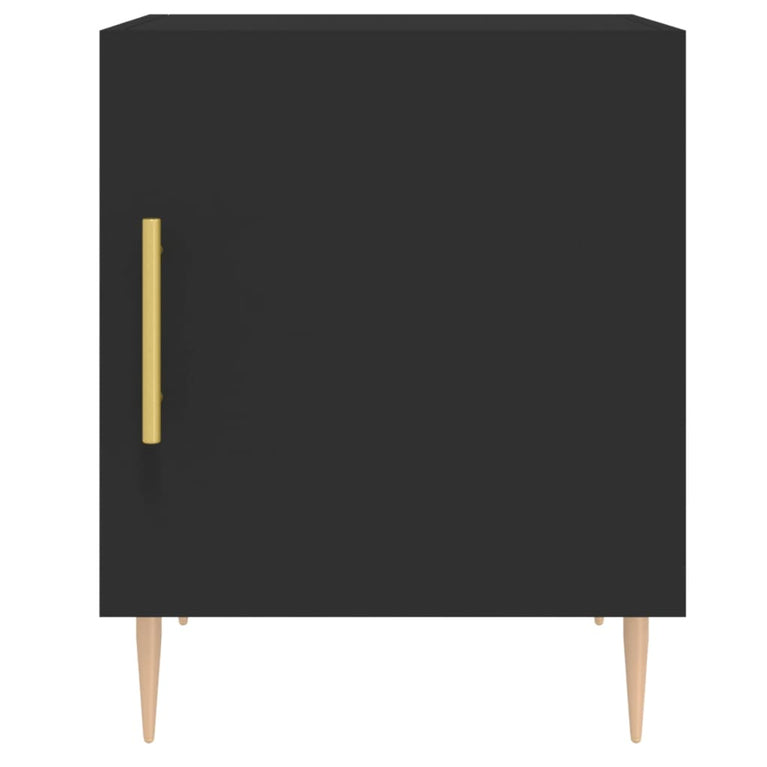 Nachtkastje 40x40x50 cm bewerkt hout zwart MeubelReus