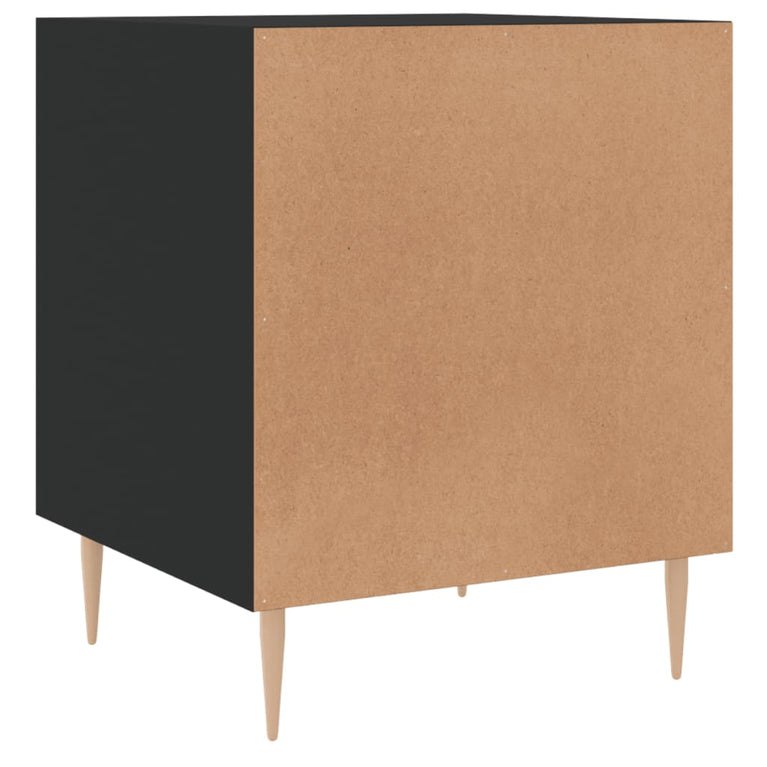 Nachtkastje 40x40x50 cm bewerkt hout zwart MeubelReus