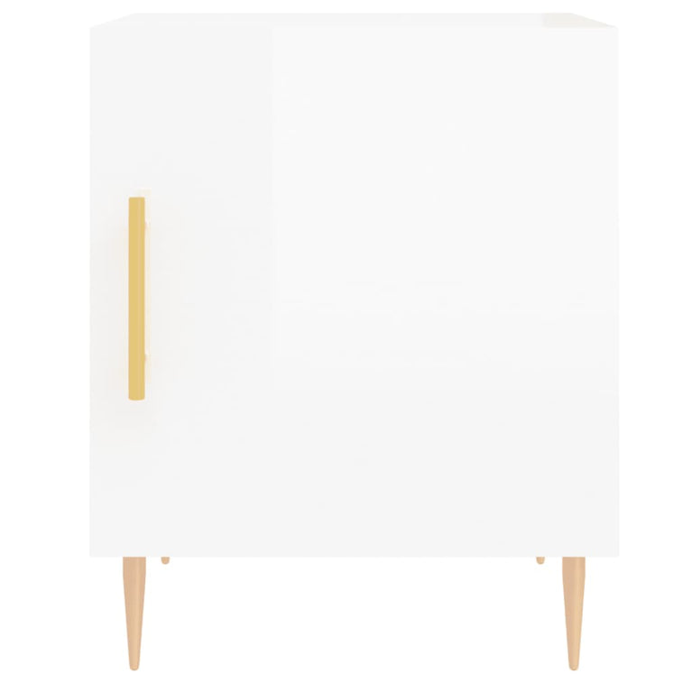 Nachtkastjes 2 st 40x40x50 cm bewerkt hout hoogglans wit MeubelReus