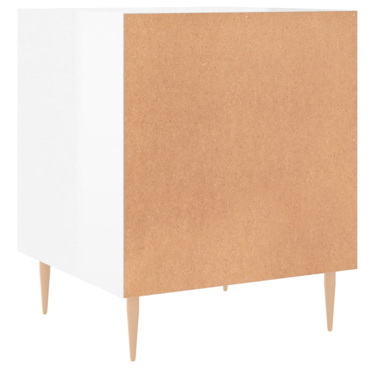 Nachtkastjes 2 st 40x40x50 cm bewerkt hout hoogglans wit MeubelReus
