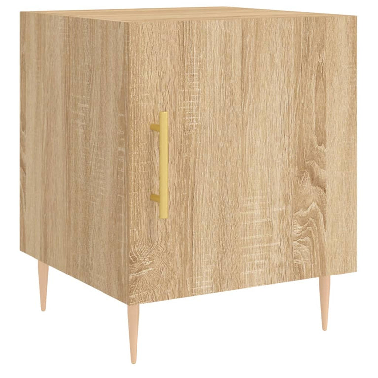 Nachtkastjes 2 st 40x40x50 cm bewerkt hout sonoma eikenkleurig MeubelReus