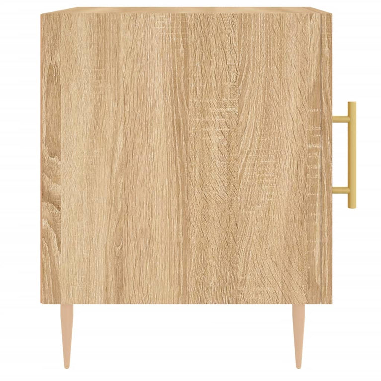 Nachtkastjes 2 st 40x40x50 cm bewerkt hout sonoma eikenkleurig MeubelReus