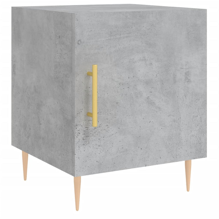 Nachtkastjes 2 st 40x40x50 cm bewerkt hout betongrijs MeubelReus