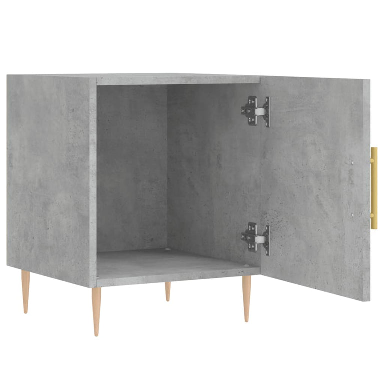 Nachtkastjes 2 st 40x40x50 cm bewerkt hout betongrijs MeubelReus