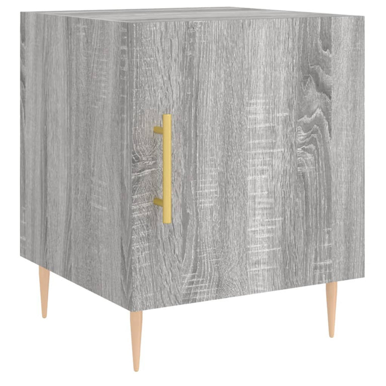 Nachtkastjes 2 st 40x40x50 cm bewerkt hout grijs sonoma eiken MeubelReus