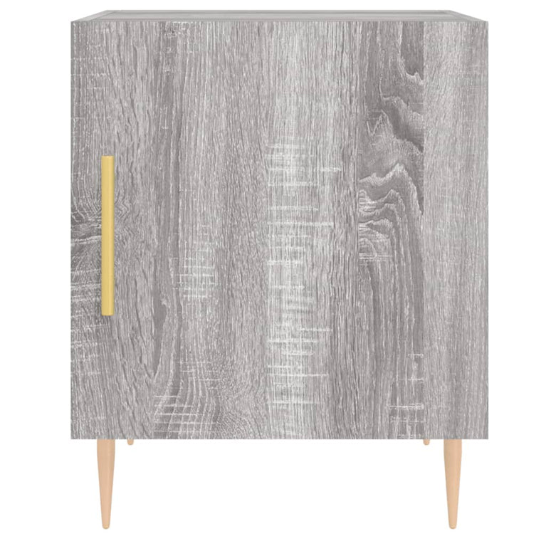 Nachtkastjes 2 st 40x40x50 cm bewerkt hout grijs sonoma eiken MeubelReus