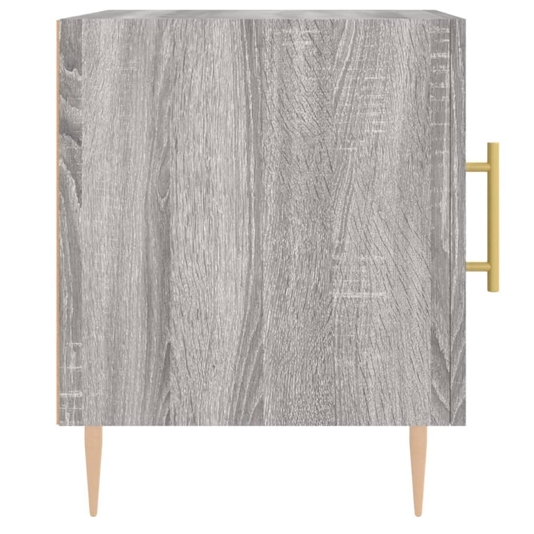 Nachtkastjes 2 st 40x40x50 cm bewerkt hout grijs sonoma eiken MeubelReus