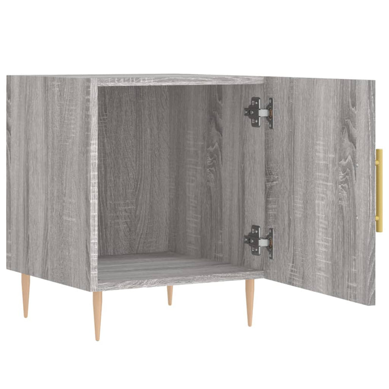 Nachtkastjes 2 st 40x40x50 cm bewerkt hout grijs sonoma eiken MeubelReus