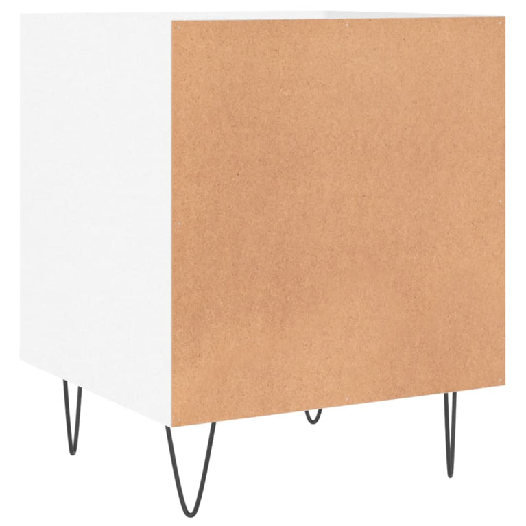 Nachtkastjes 2 st 40x40x50 cm bewerkt hout hoogglans wit MeubelReus