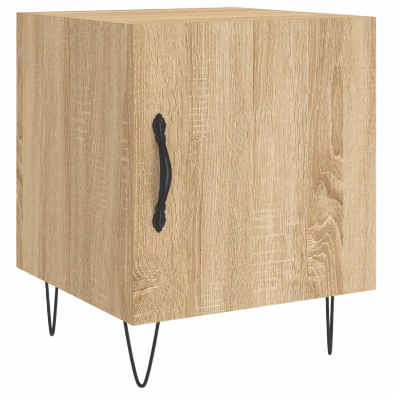 Nachtkastjes 2 st 40x40x50 cm bewerkt hout sonoma eikenkleurig MeubelReus