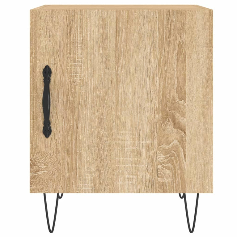 Nachtkastjes 2 st 40x40x50 cm bewerkt hout sonoma eikenkleurig MeubelReus