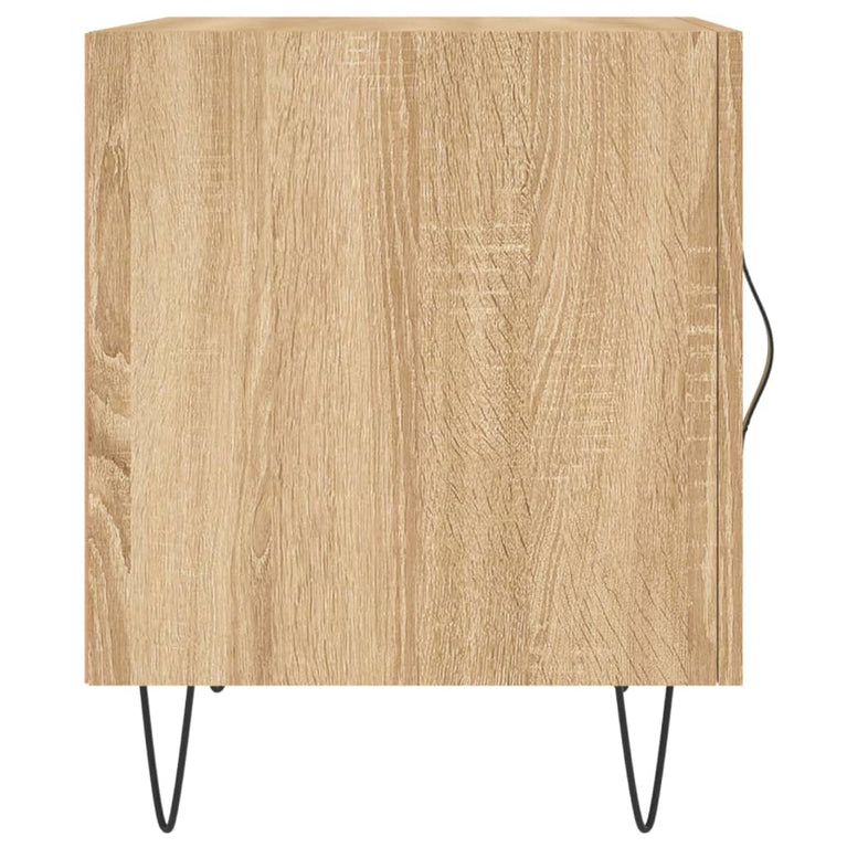 Nachtkastjes 2 st 40x40x50 cm bewerkt hout sonoma eikenkleurig MeubelReus