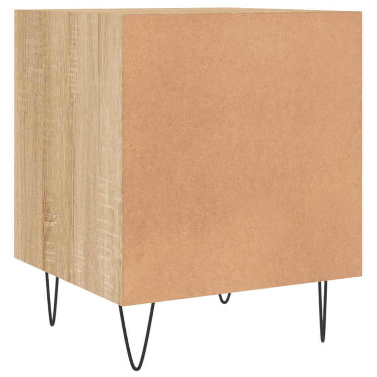 Nachtkastjes 2 st 40x40x50 cm bewerkt hout sonoma eikenkleurig MeubelReus