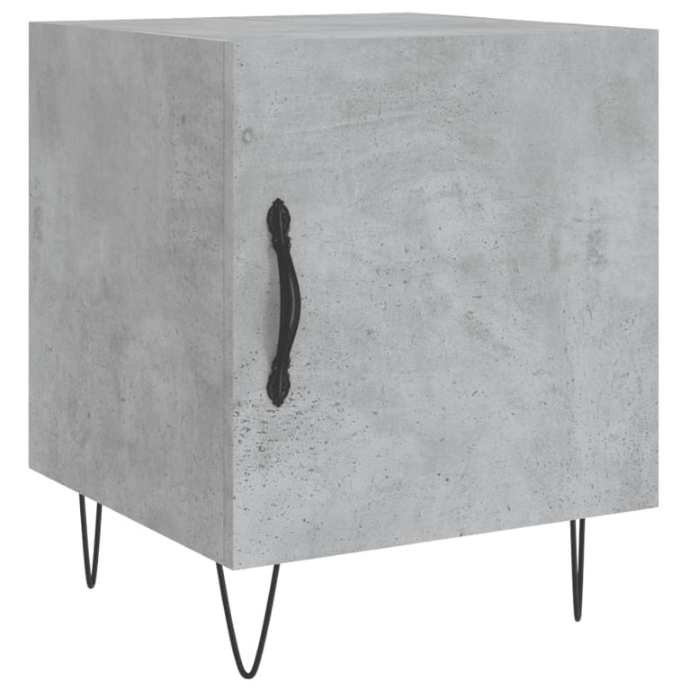 Nachtkastjes 2 st 40x40x50 cm bewerkt hout betongrijs MeubelReus