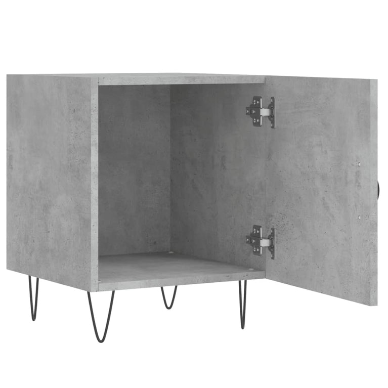Nachtkastjes 2 st 40x40x50 cm bewerkt hout betongrijs MeubelReus