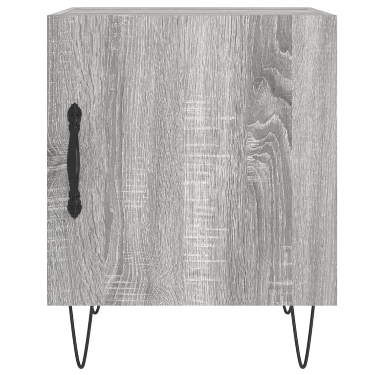 Nachtkastjes 2 st 40x40x50 cm bewerkt hout grijs sonoma eiken MeubelReus