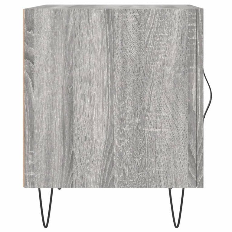 Nachtkastjes 2 st 40x40x50 cm bewerkt hout grijs sonoma eiken MeubelReus