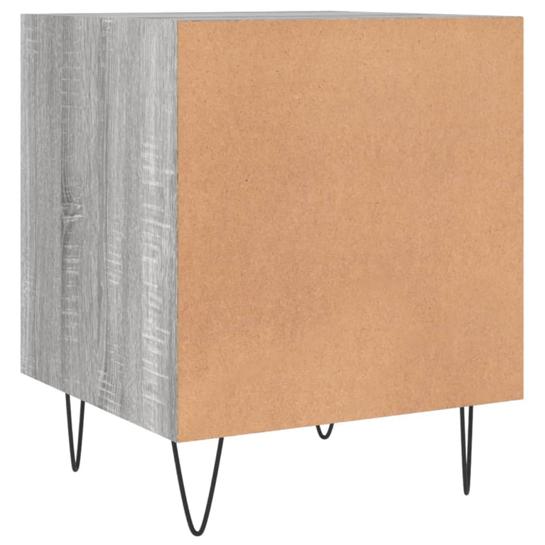 Nachtkastjes 2 st 40x40x50 cm bewerkt hout grijs sonoma eiken MeubelReus