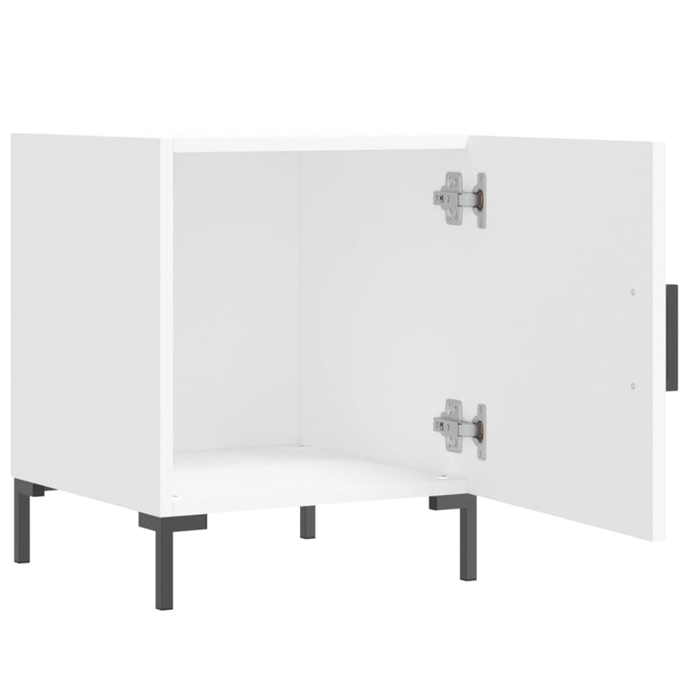 Nachtkastjes 2 st 40x40x50 cm bewerkt hout wit MeubelReus