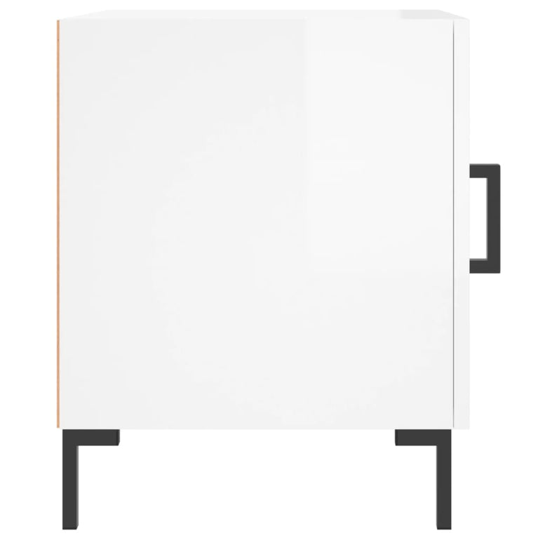 Nachtkastjes 2 st 40x40x50 cm bewerkt hout hoogglans wit MeubelReus