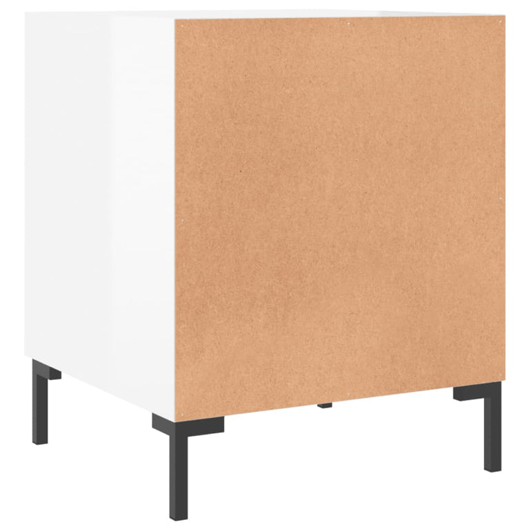 Nachtkastjes 2 st 40x40x50 cm bewerkt hout hoogglans wit MeubelReus