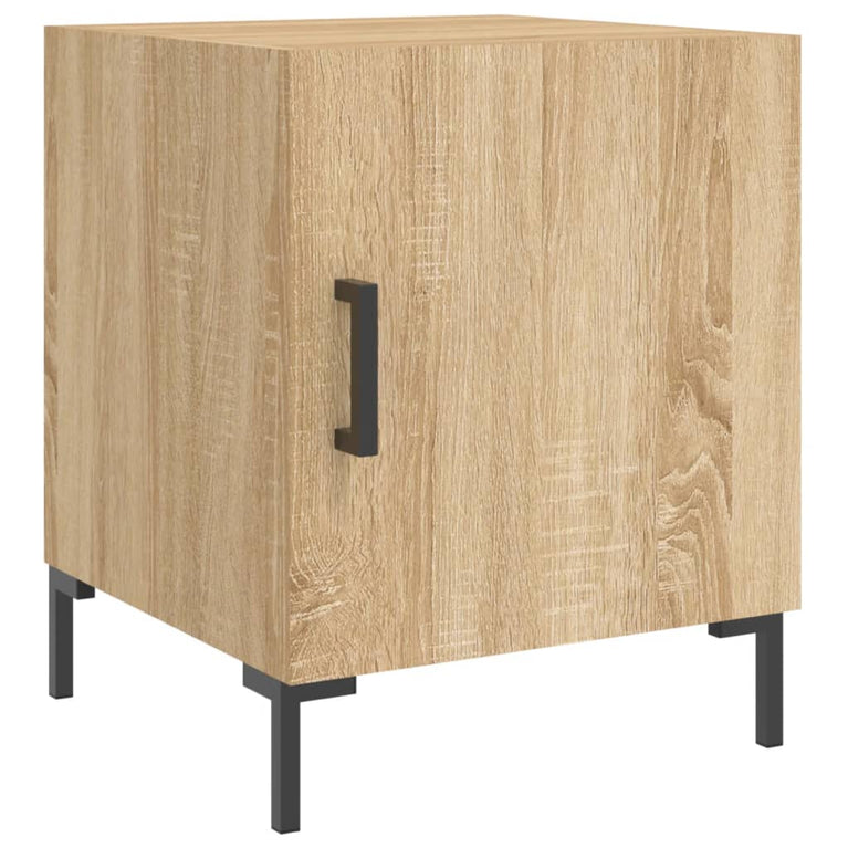 Nachtkastjes 2 st 40x40x50 cm bewerkt hout sonoma eikenkleurig MeubelReus