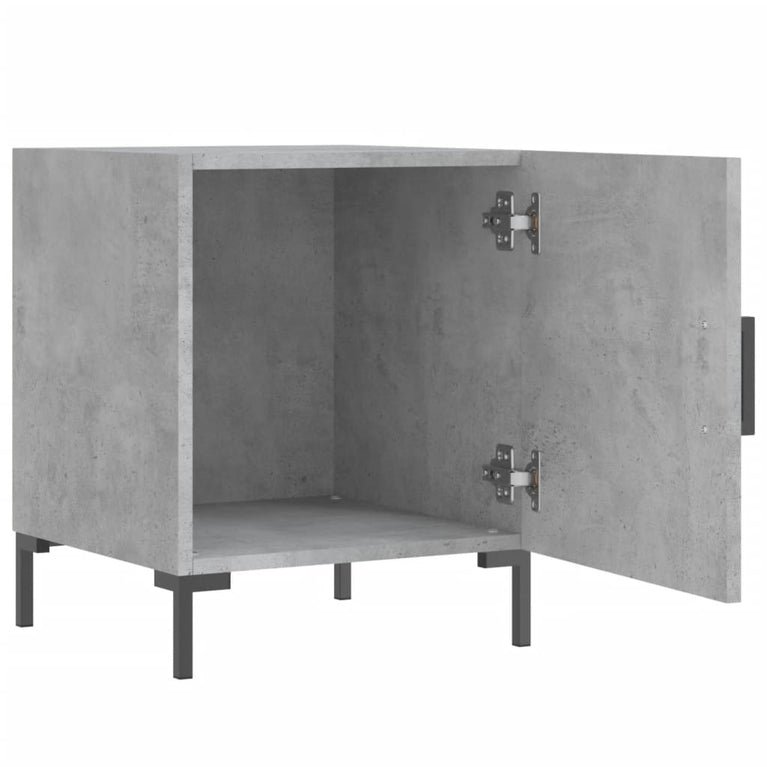 Nachtkastjes 2 st 40x40x50 cm bewerkt hout betongrijs MeubelReus