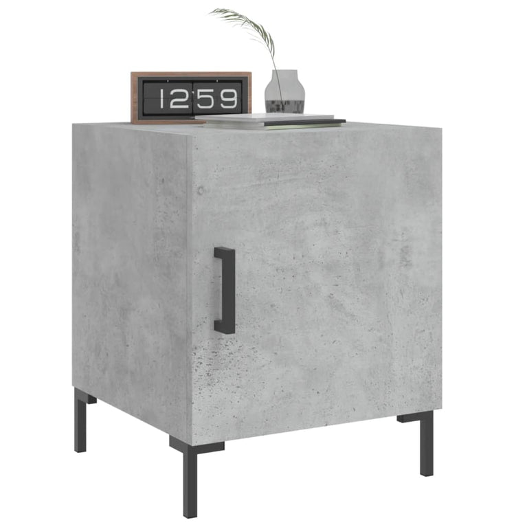 Nachtkastjes 2 st 40x40x50 cm bewerkt hout betongrijs MeubelReus