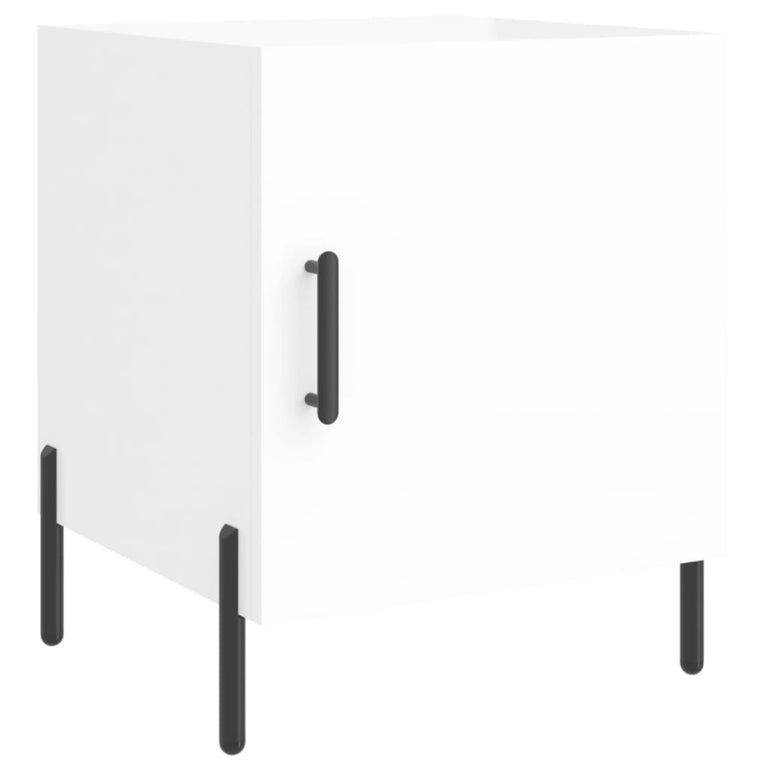 Nachtkastjes 2 st 40x40x50 cm bewerkt hout hoogglans wit MeubelReus